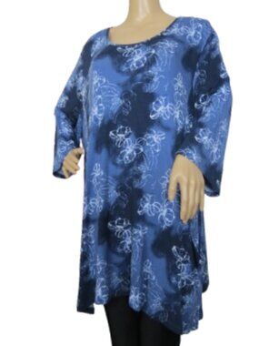 Joy Is Contagious Relaxed Fit 3/4 Sleeve Tunic Top